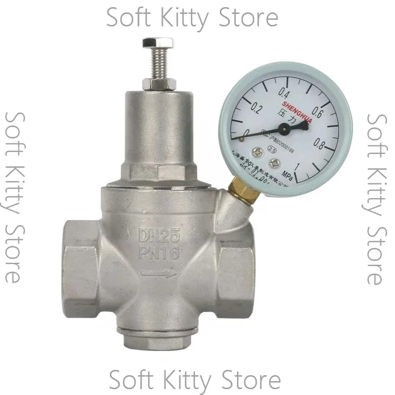 304 Stainless Steel Adjustable Reducing Valve 1/2″ 3/4″ 1″ 1-1/4″ 1-1/2″ 2″ Water Pressure Regulator Valve