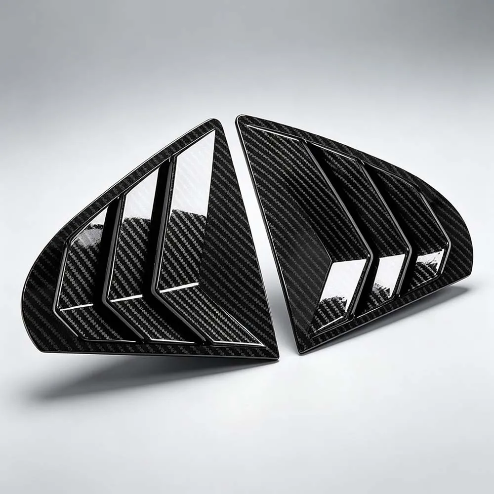 For Mitsubishi Lancer EX X EVO 2008-2018 Rear Window Side Vent Shutter Louver Cover Trim Carbon Fiber Auto Parts