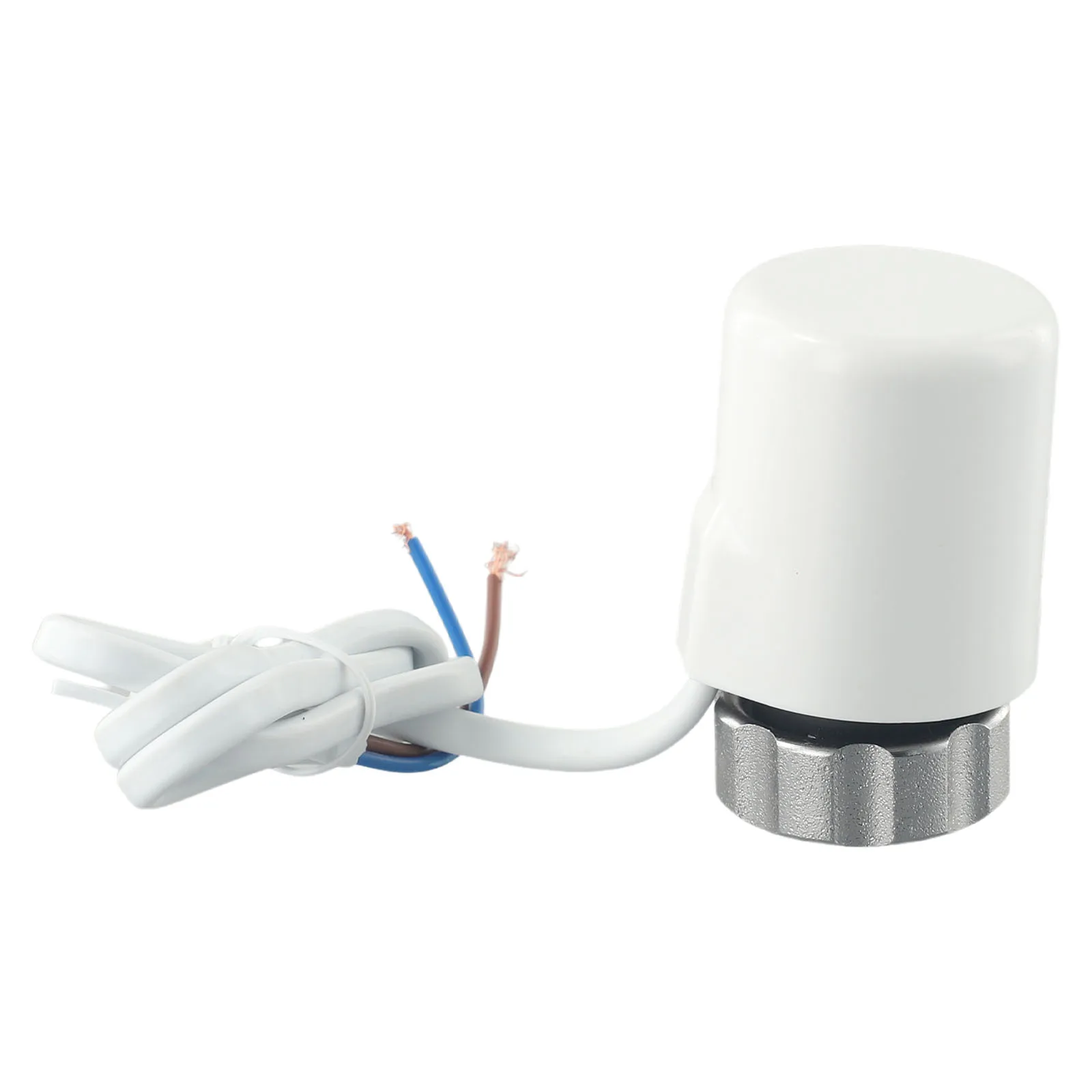 AC230V M30x1.5mm Electric Thermal Actuator White PC Material For Floor Heating Radiator Valve Temperature Control Water Flow Adj