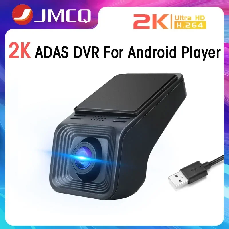 JMCQ 2K Full HD Car DVR Dash Cam ADAS DVR For Auto Android Multimedia Player Hidden Type Motion Detection AR Recorder USB Plug