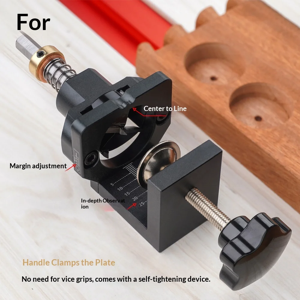 hit product35mm Hole Locator Cabinet Door Hinge Puncher Wardrobe Hinge Positioning Hole Cutter Model MG0-000-0016 Dare to Be Car