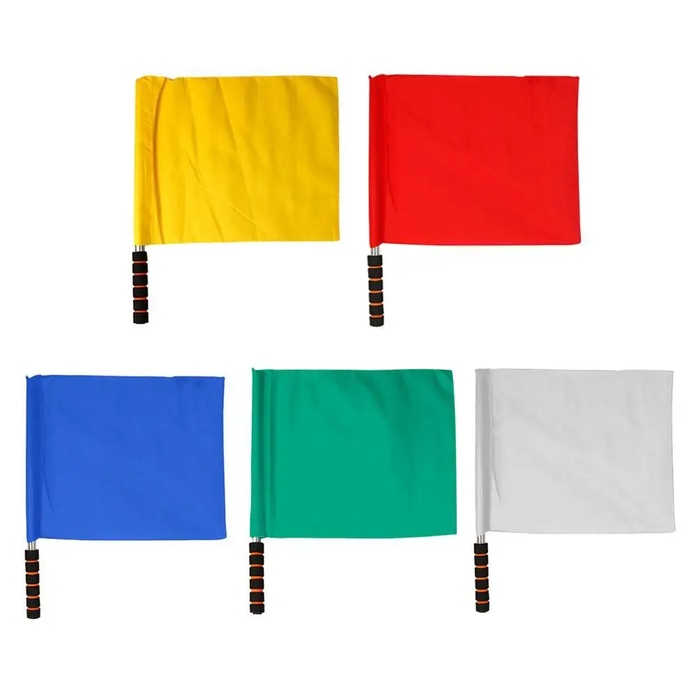 Red White Yellow Color Soccer Referee Flag Fair Play Sports Match Football Linesman Flags 3 Colors Soccer Referee Flag