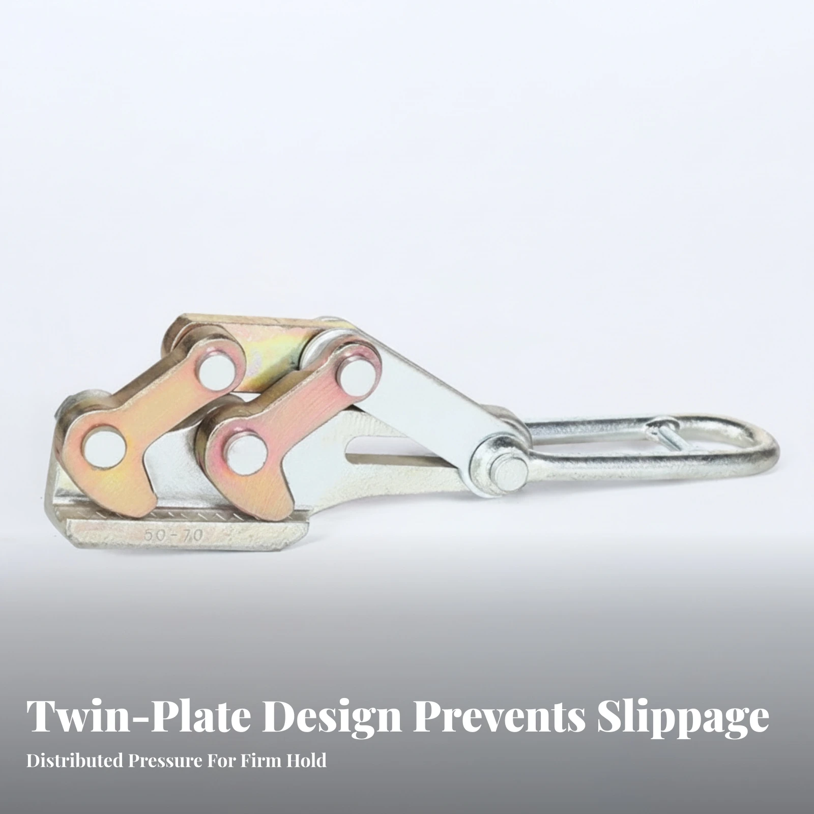 Double-Jaw Wire Grip Heavy-Duty Wire Rope Puller Cable Grip Zinc-Plated Steel Cable Puller High Strength for Linemen - view 3