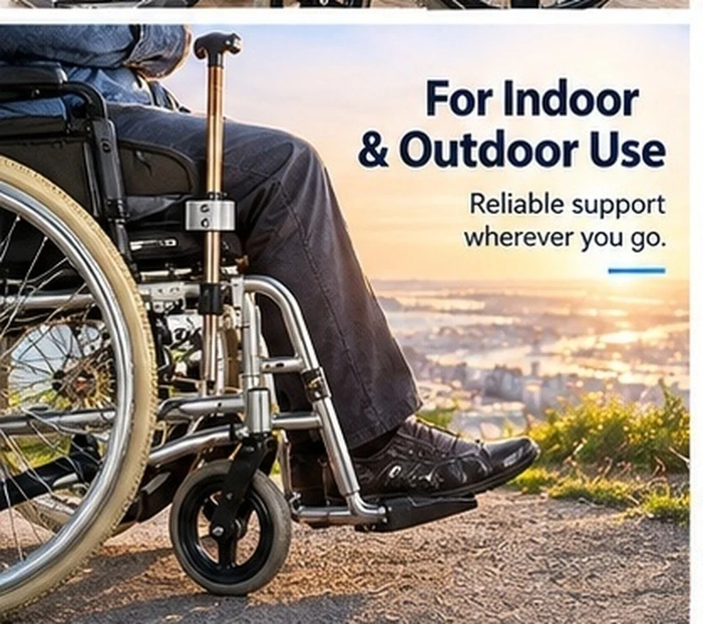Aluminum Alloy Wheelchair Pipe Clamp Heavy Duty Secure Locking Mechanism for Indoor Outdoor Use Versatile Cane Holder Walker
