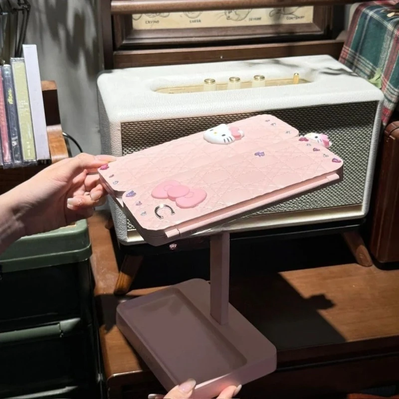 Sanrio HelloKitty New Cosmetic Mirror Led Desk Lamp Fold Desktop Fill Light Fashion Sense of Luxury Gifts for Girls Sweetness view 6