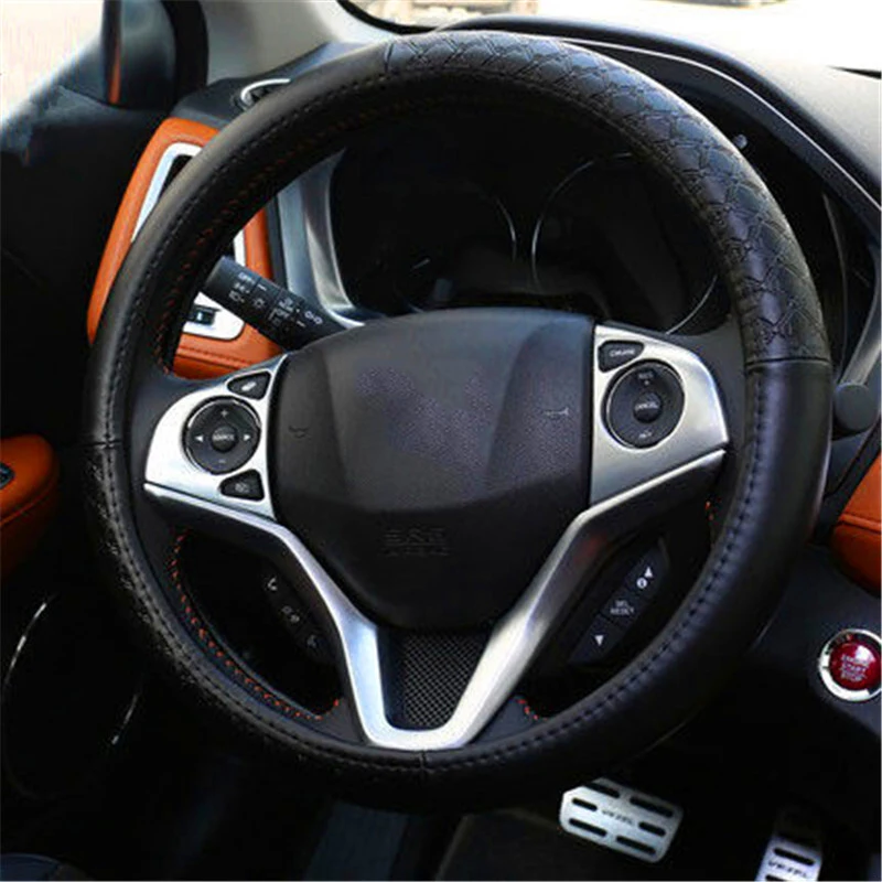 3Pcs ABS Chrome For Honda VEZEL HRV HR-V 2014 2015-2021 Car Steering wheel Button frame Panel Cover Trim Car Styling Accessories