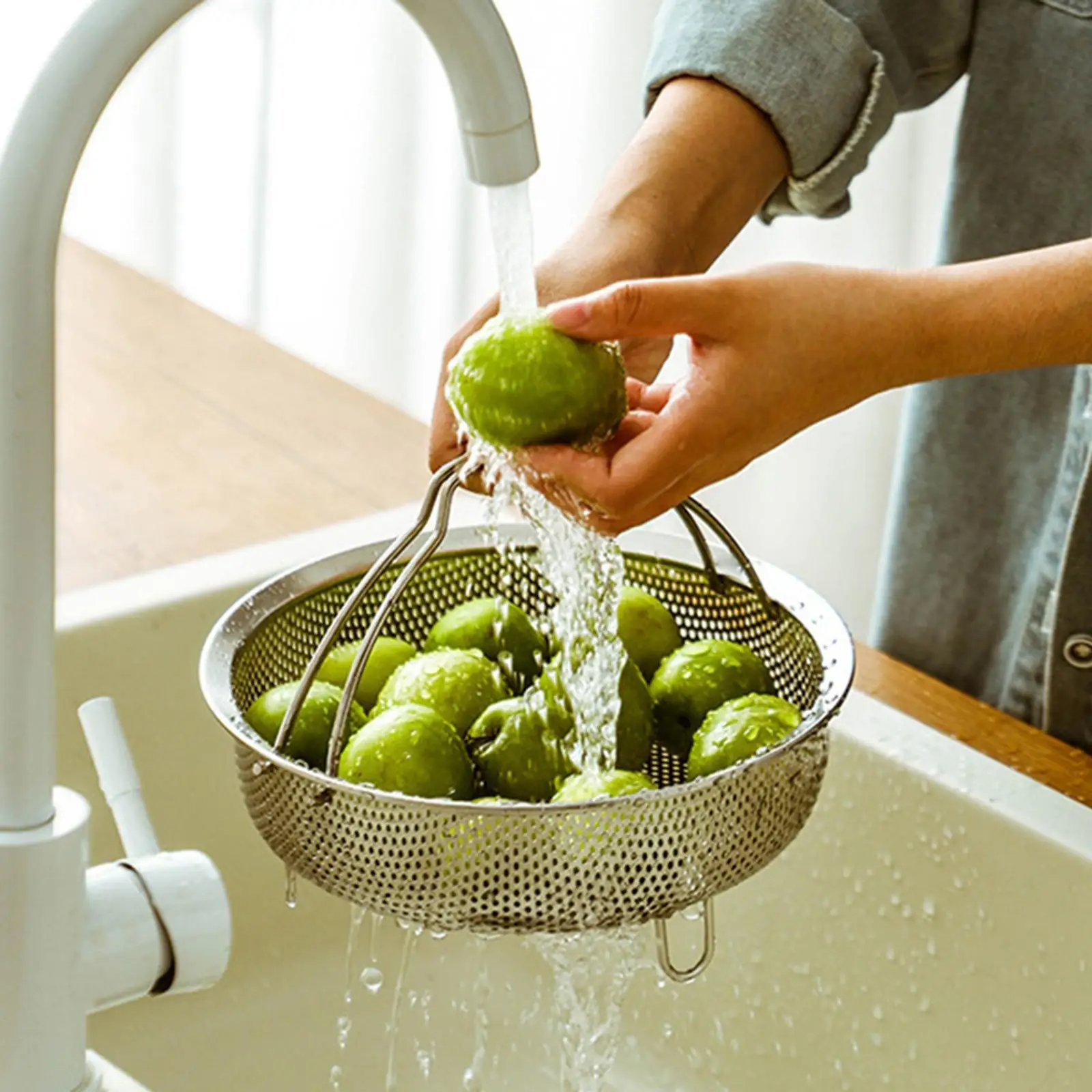 

Корзина для пароварки, дуршлаг для овощей, многоразовая корзина для кастрюли и сковороды