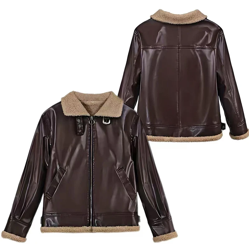 Game Leon Scott Kennedy Cosplay Biker Jacket Costume Unisex Shearling Collar Coat For Halloween Party Daily Wear Play Role New