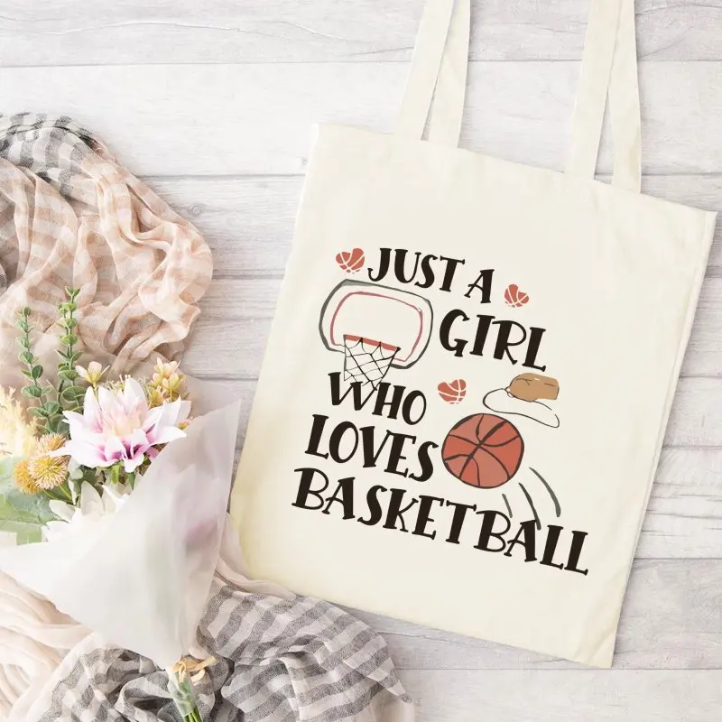 Large Capacity Basketball Canvas Tote Bag - Durable, Stylish & Fun Sports-Themed Shoulder Bag for Travel, Picnics, and Shopping