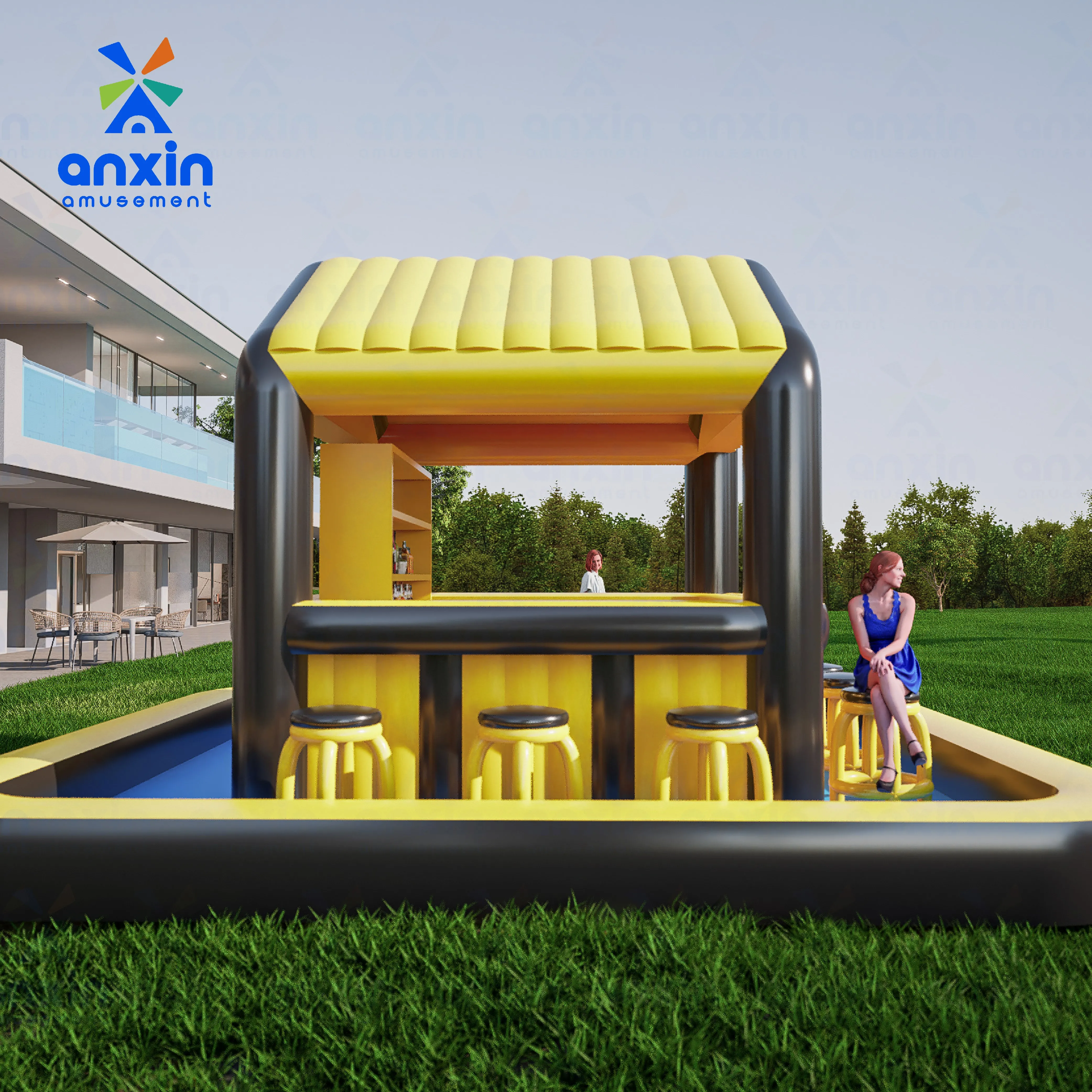 Outdoor Commercial Portable Bars Inflatable PVC Material Grade Pool For Parties Adult