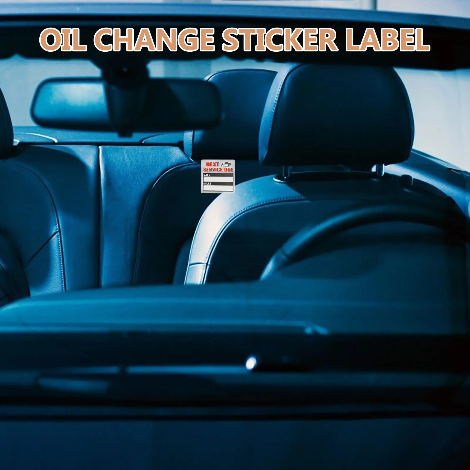 1 rotolo di adesivo per servizio cambio olio per auto, adesivo per promemoria manutenzione, etichetta per auto rimovibile a legame forte