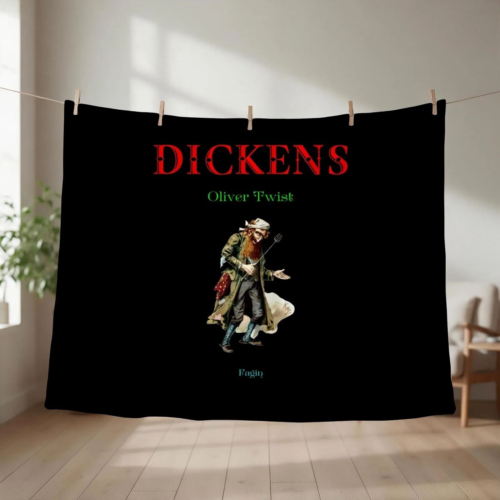 New Dickens Oliver Twist Fagin Throw Blanket couch cozy soft plush fuzzy picnic outdoor blanket