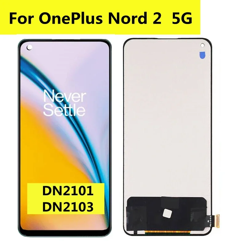 

TFT 6,43 cala dla OnePlus Nord 2 5G DN2101 DN2103 Wyświetlacz LCD Ekran dotykowy Digitizer Wymiana zespołu