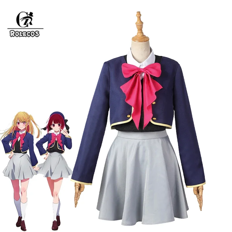 

ROLECOS Oshi no Ko Ruby Hoshino Kana Arima Cosplay Costume Women School Uniform Halloween Carnival Suit Full Set