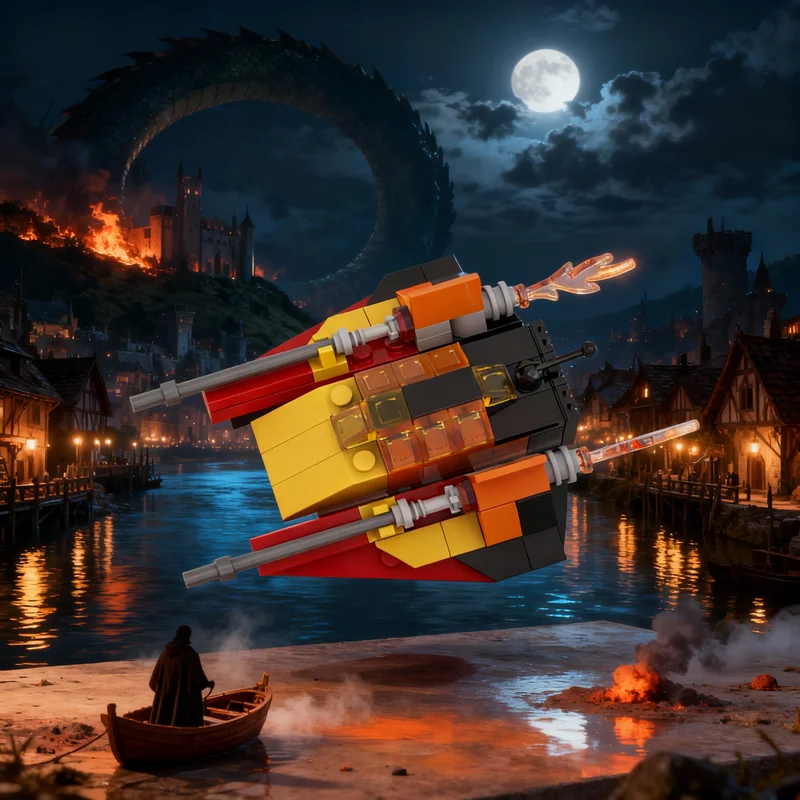 

110 деталей MOC Sig Dev S Force Burner Star Battle: Конструктор, модель звездолета, архитектурная игрушка, развивающий набор для самостоятельной сборки, идея для подарка на Рождество