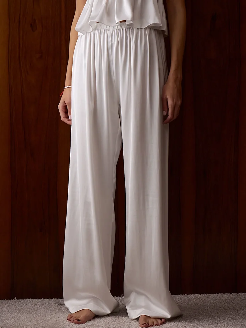 Marthaqiqi Summer Women Nightgown Set Sexy Crop Top Sleepwear V-Neck Nightwear Tank Top Pajamas Pants Casual Ladies Home Clothes