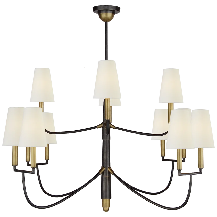YH Custom Retro Vintage Dining Room Antique Large Antique Brass Black Suitable Hanging Lamp Led Kitchen Chandelier Pendant Light view 4