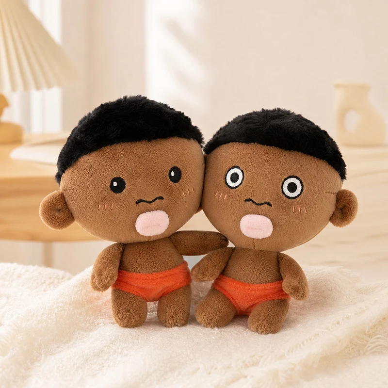 

Hot Net Red Black Pendant Keychain 15cm Natasha Black Plush Doll Black Man Decompression Squeeze Ball Plush Doll Boy Girl Gift