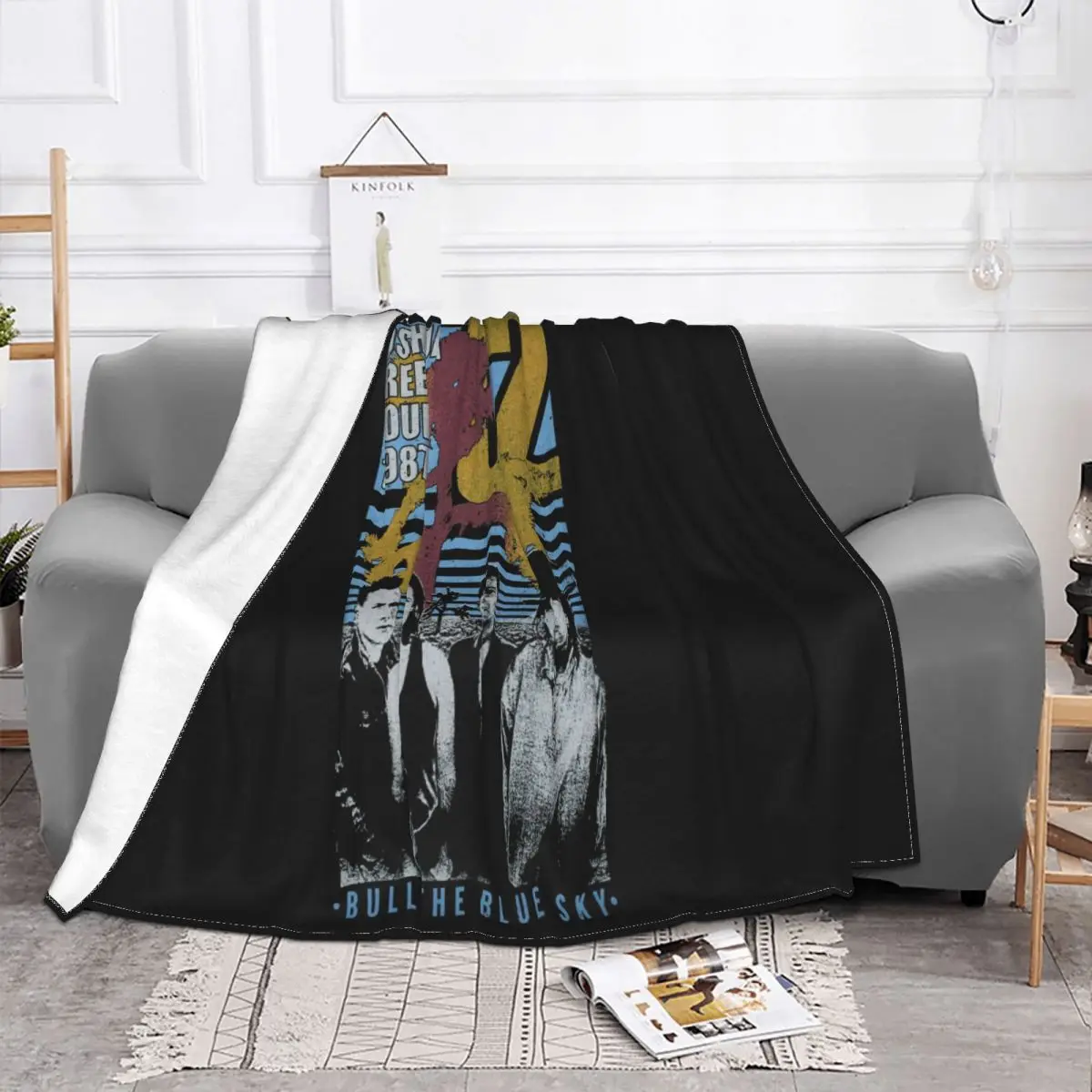 Unisex U2 Joshua Tree Tour Amplifier Dj New Print Low Price Children Autumn Splicing Rap Chinese Style Winter Throw Blanket