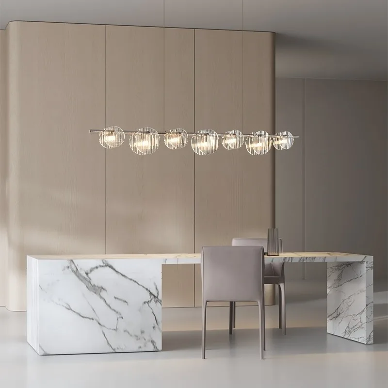 French light luxury restaurant chandelier study high-end glass design sense fashion creative bar