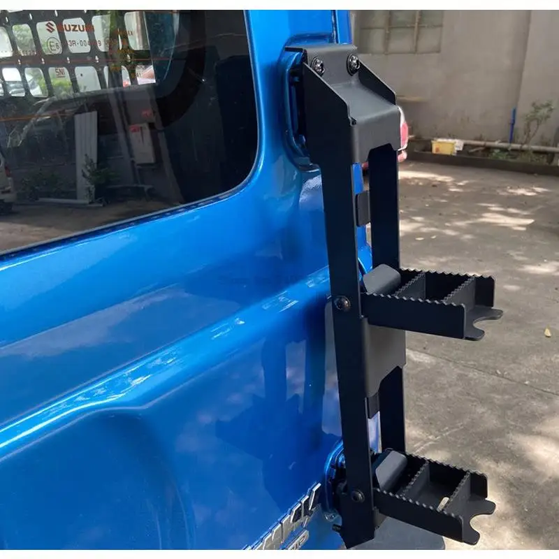 JB74 Car Rear Door Ladder Portable Folding Ladder Car Exterior Tail Ladder Climbing Ladder Modified Tailgate Ladder Accessories