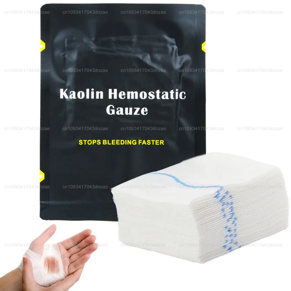 

7.5cm*1.5m Hemostatic Kaolin Gauze Combat Emergency Trauma Soluble For Tactical Military First Aid Kit Medical Wound Dressing