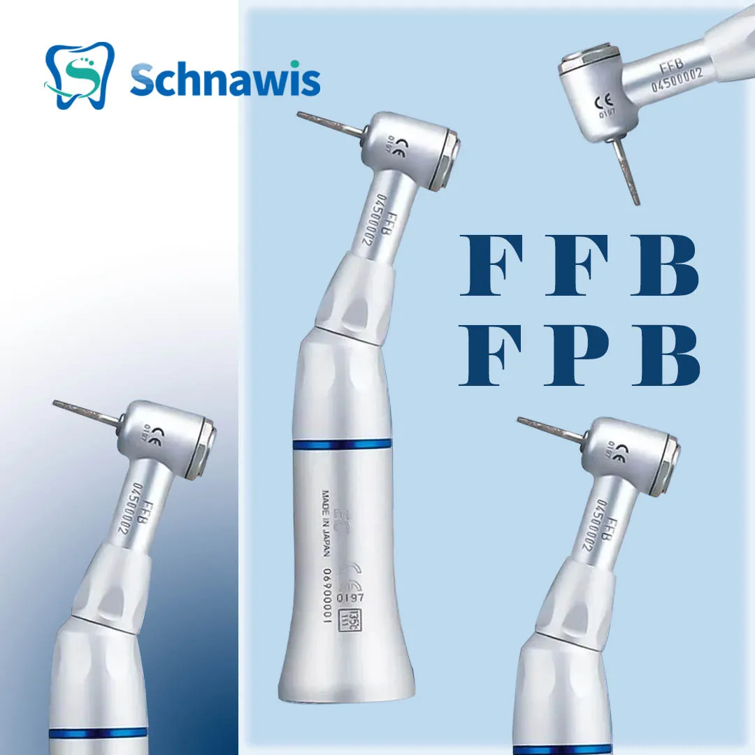 FFB/FPB Dental 1:1 Direct Drive Contra Angle Low Speed Handpiece  Contra Angle Handpiece CA-burs Ø 2.35 mm/FG-burs 1.6mm