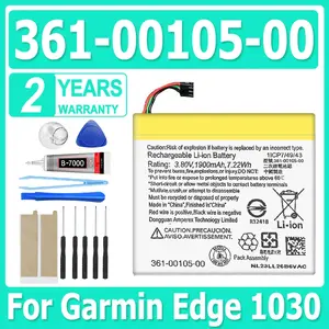 Bilashmart 361 00105 00 Battery High Quality Replacement Battery Garmin Edge 1030 Bicycle Speed Meter 1900mAh + Free Tools