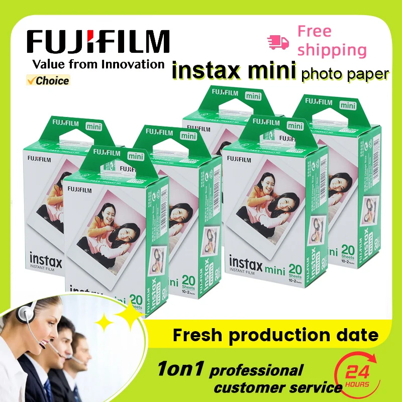 FUJIFILM INSTAX MINI Instant Film (10-60 Exposures) of Film Photo Paper For FUJI Instant Photo Camera Mini 12 11 Mini 9 8 7s 70