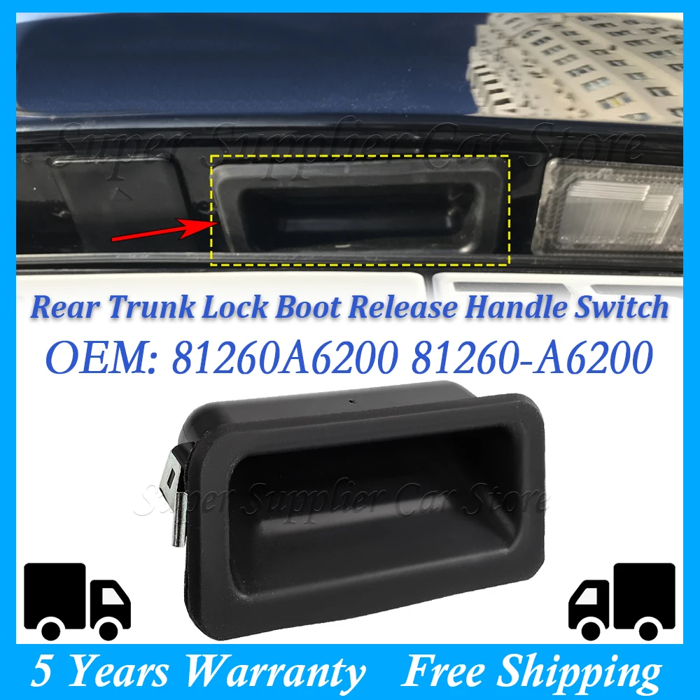 Manija de Liberación de Maletero Trasero para Hyundai i20 i30 Getz Wagon Hatchback 2018 2019 2020 81260A6200 81260-A6200