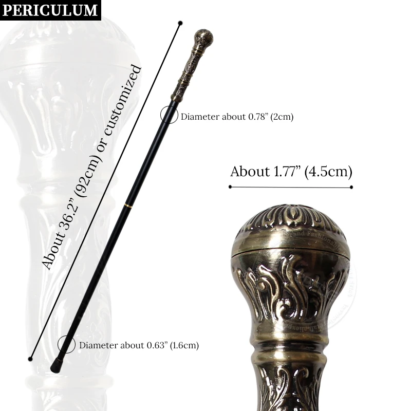 عصا المشي العتيقة البرونزية القابلة للفصل، عصا إضاءة فاخرة أنيقة عتيقة للرجال والنساء، إكسسوارات الحفلات