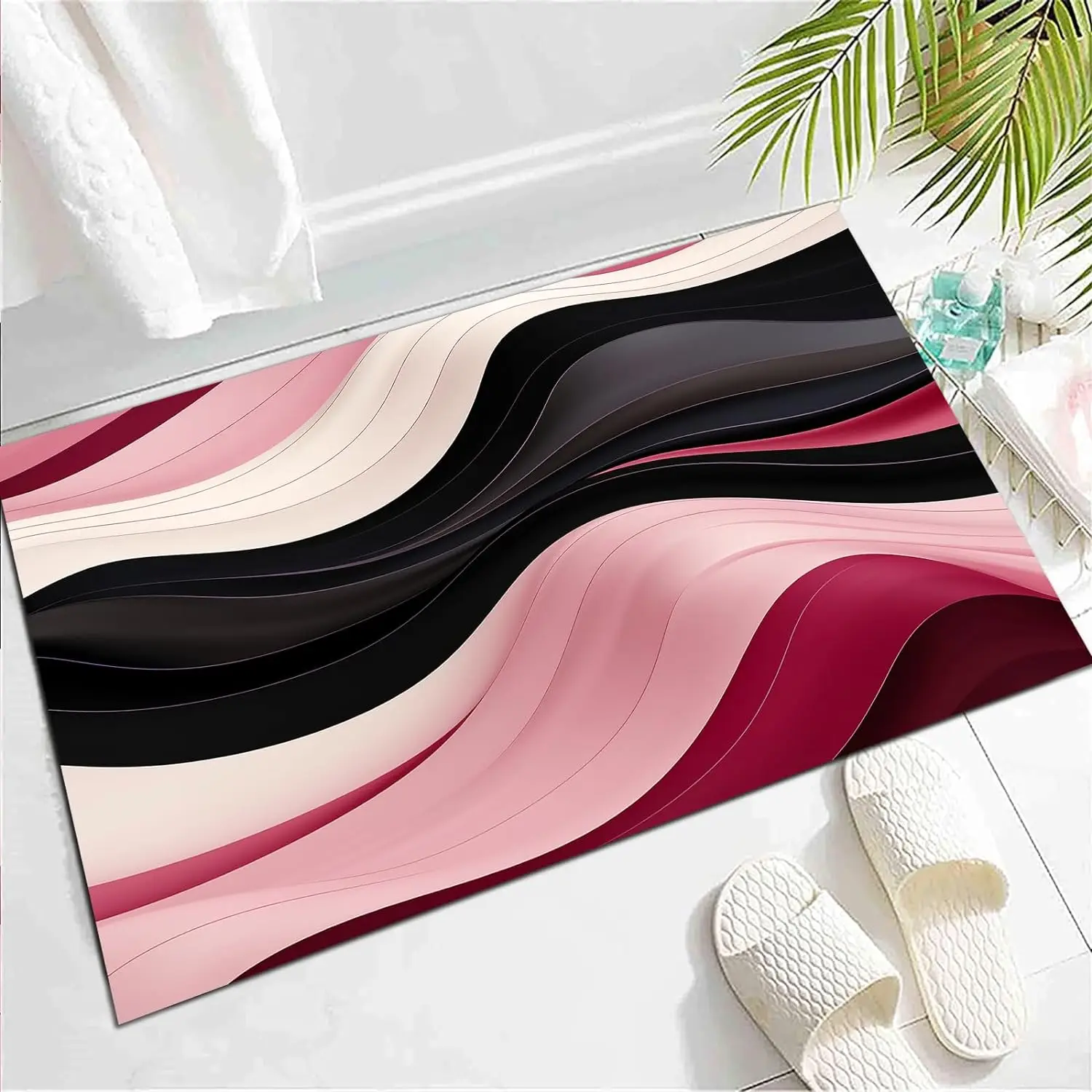 Modern Geometric Carpet Abstract Lines Area Rug for Living Room Sofa Bathroom Decor Doormat Irregular Shape Pattern Floor Mat