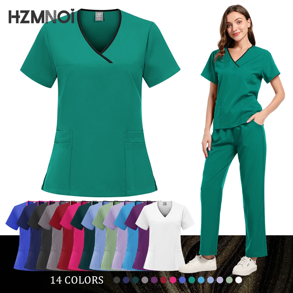 Scrubs Medical Uniforms Woman Beauty Salon Manicurists Working Clothes Cleaning Nursing Scrub Sets Veterinary Uniforms Wholesale