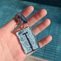 Creative Swimming Pool Keychain Wavy Keychain Decorations Car Key Ring Swimming Pool Keychain Alltaglich Pendant Swimmer's Gift