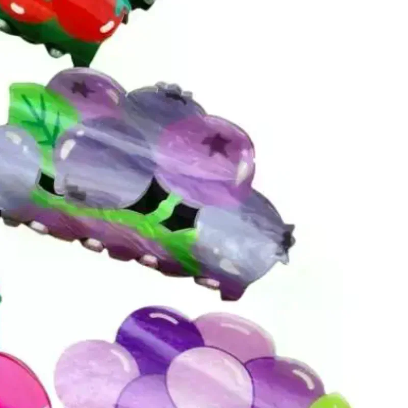 New Design Acrylic Lettuce Onion Tomato Shape Hair Clip Claw For Women Girls Creative Funny Printed Geometric Hair Accessories