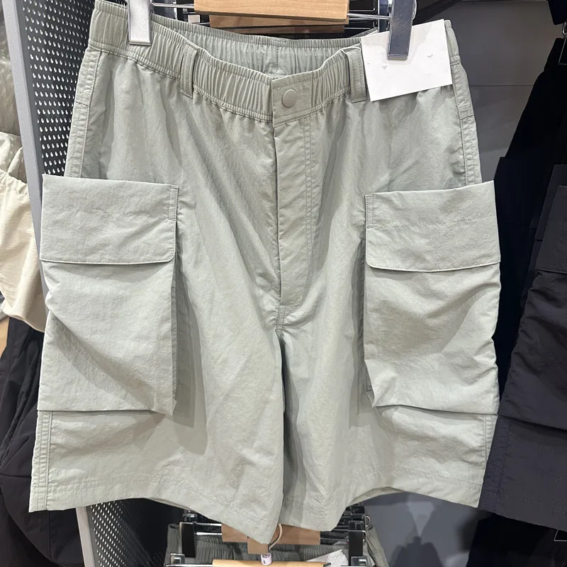 メンズ カジュアル ナイロン ワークウェア サマー アウトドア 防水性 五分丈パンツ ルーズフィット ファッション アーバン スタイル
