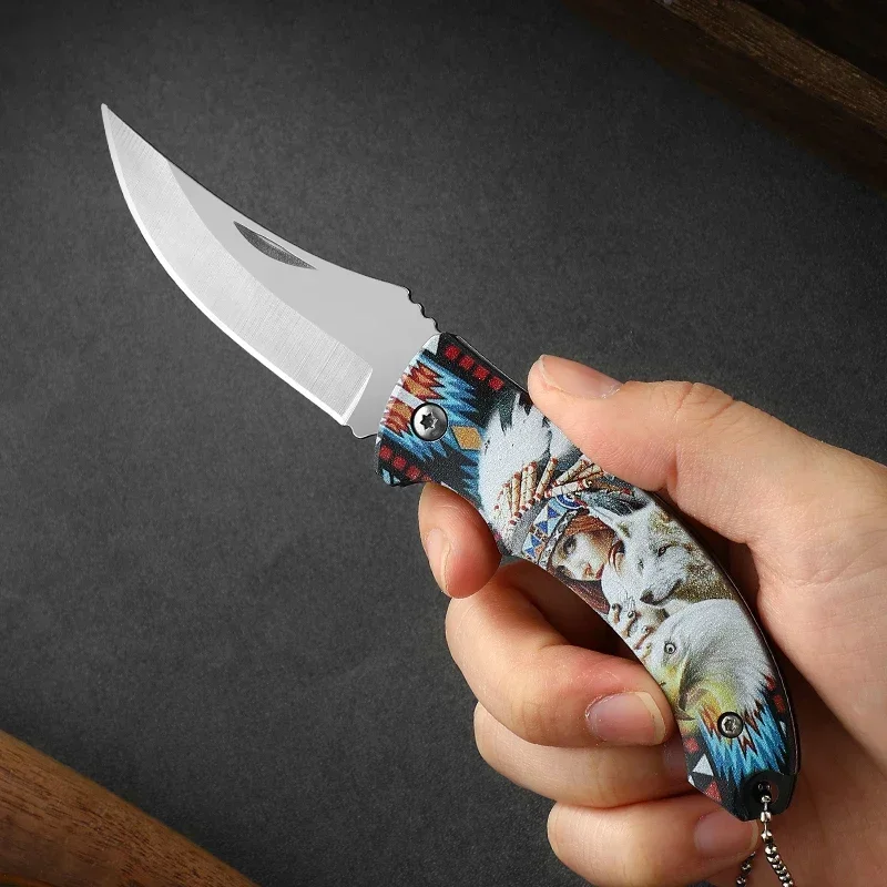 Folding Knife Outdoor Pocket Folding Knife Wilderness Camping Portable Stainless Steel Outdoor Fruit Knife