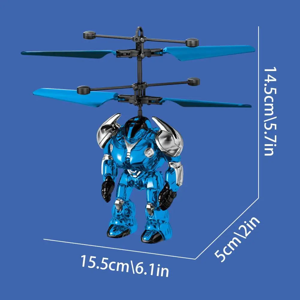 Cool Gesture Airplane Mecha Warrior Children's Toy Infrared Induction Helicopter Charging Model Boy New Robot Collection Model