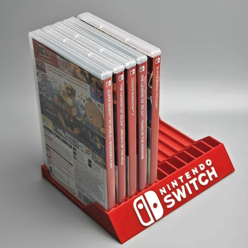 Auf Lager: Für Switch-Spielkartenhülle, Desktop-Kartenbox-Halter, Spiel-Disc-Kassetten-Aufbewahrungshalter, Aufbewahrungsbox, 8 und 12 Fächer – Detail 1