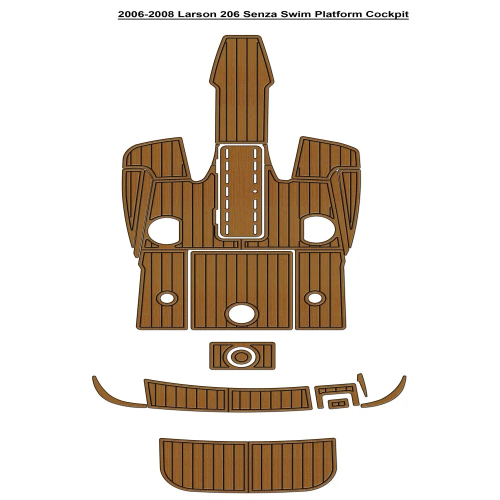 

2006-2008 Larson 206 Senza Swim Platform Cockpit Pad Boat EVA Foam Teak Deck Floor Mat SeaDek MarineMat Gatorstep Style Adhesive