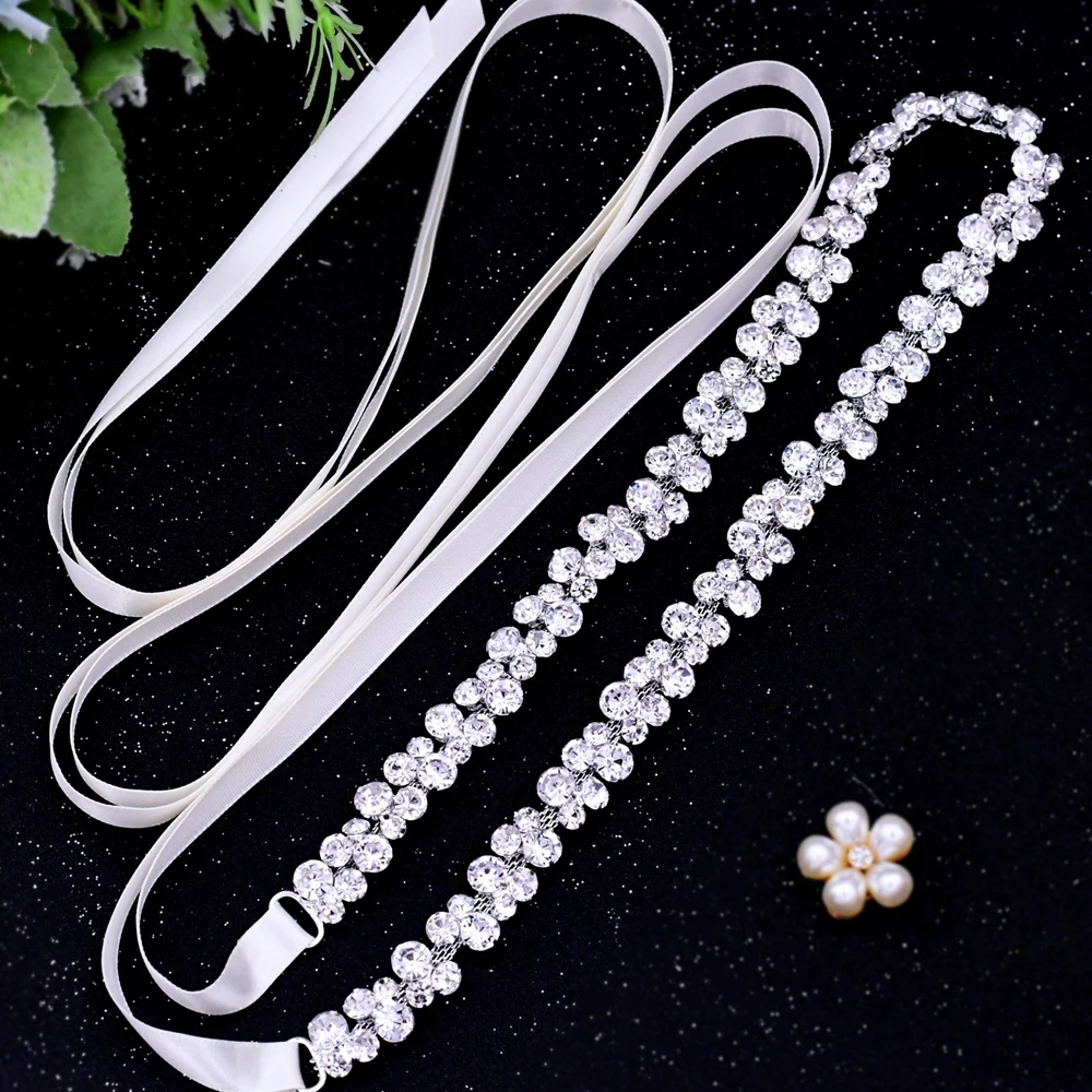 Ceintures avec strass brillants pour femmes, robe avec diamants, accessoires de mariage