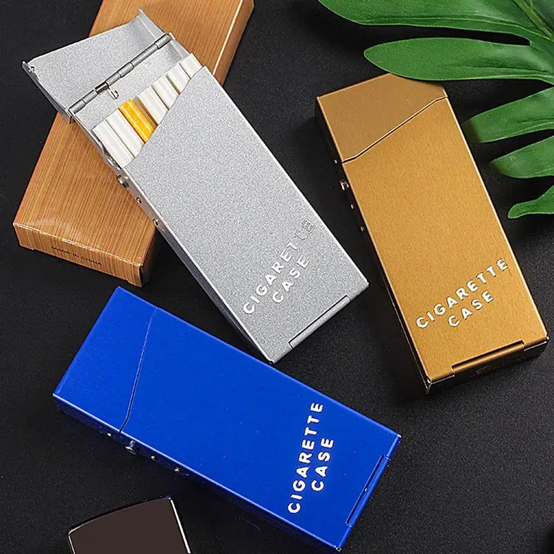 20Thin Cigarettes Thin Fashion Cigarette Case Aluminum Alloy Cigarette Accessories Prevent Moisture Waterproof Well-Sealed Store