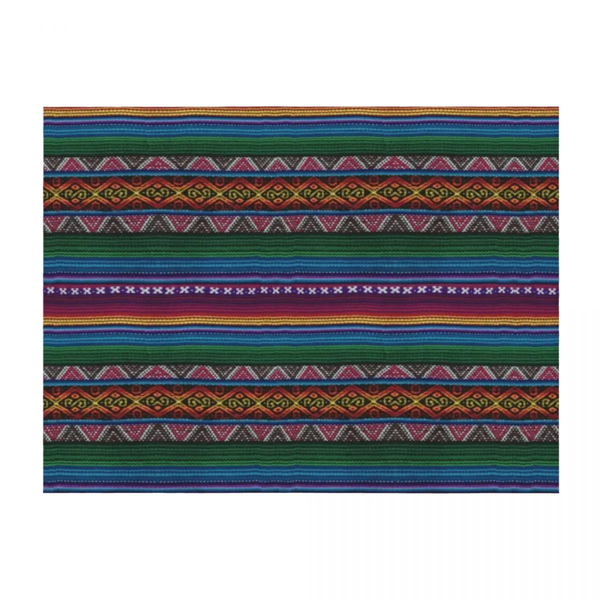 

Peruvian textile pattern Throw Blanket Sofa Throw Flannel Fabric Furrys Blankets