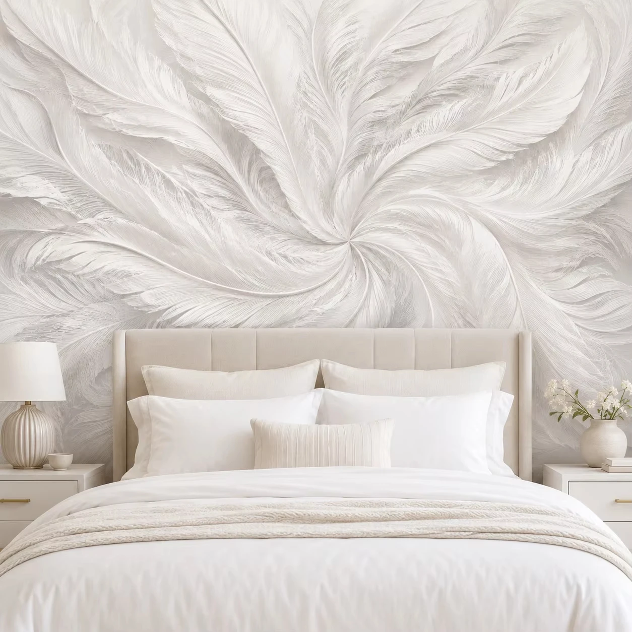 3D Printing Heat Resistant Material - Custom Wallpaper simple white feather black