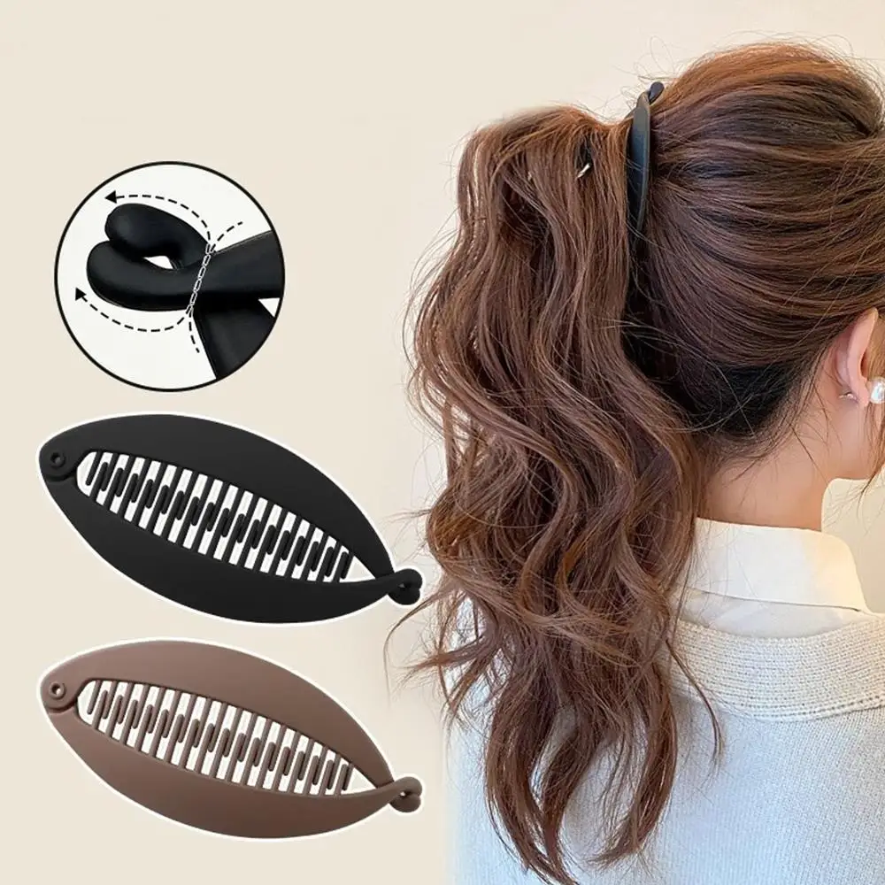 

Korea Hair Hairpin Matte Fish Shape Hair Claw Clips Disk Hair Plastic Hairgrips Clamps Women Makeup Headwear Hair Accessories