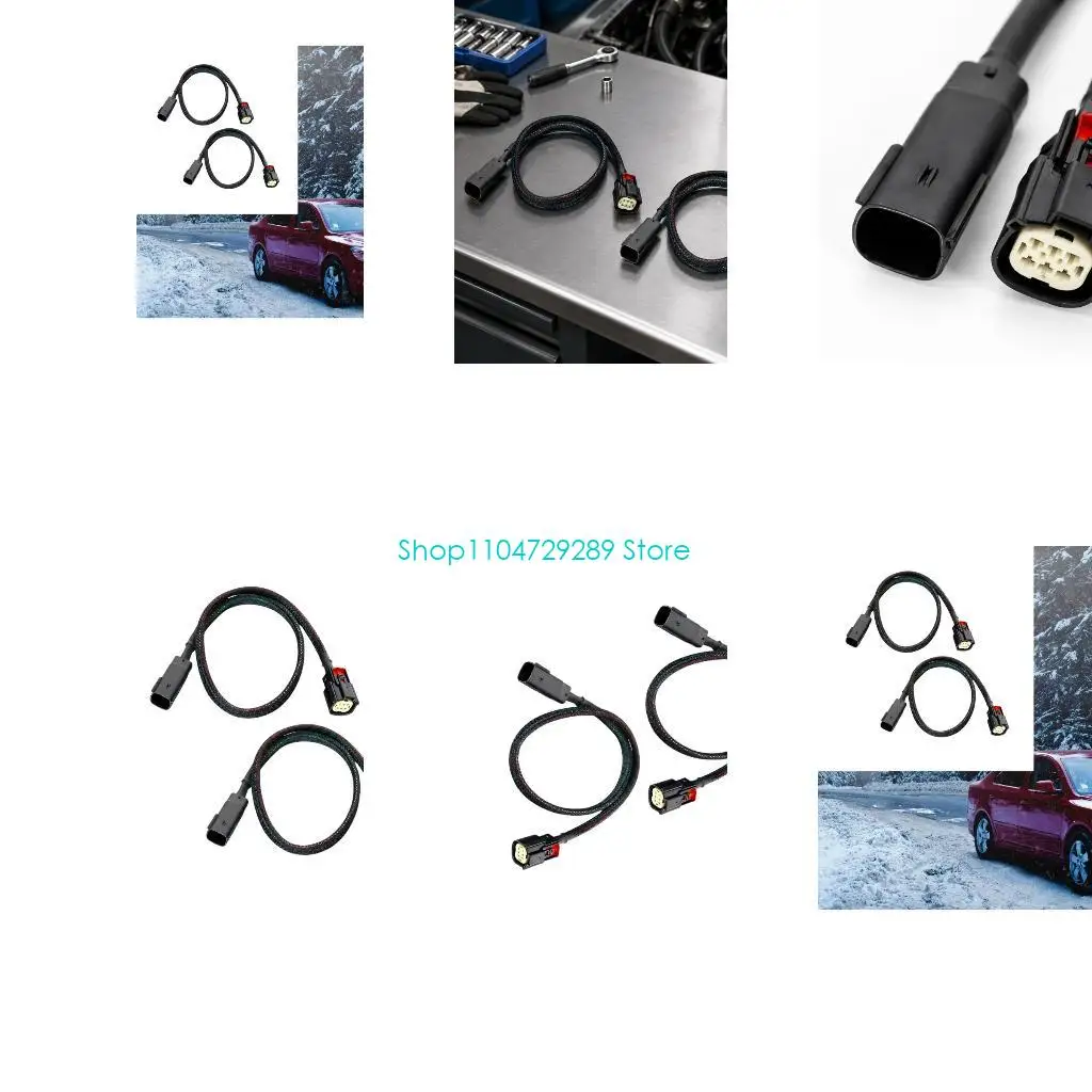 D8KE No-Splice Front O2 Extension Cables with Pre-Terminated Plug Ends, 2 Harnesses for Left and Right Wiring