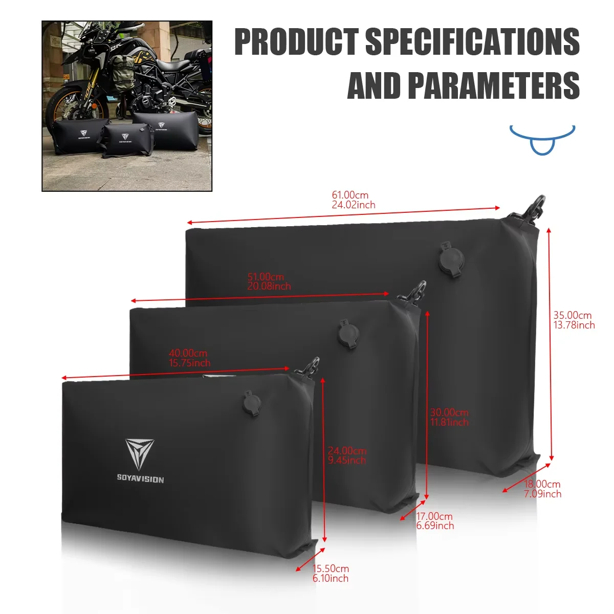 Black S/M/L Reusable Vacuum Compression Bags Travel Clothing Storage Bags Space-Saver Organizer for Suitcase Backpack Hiking
