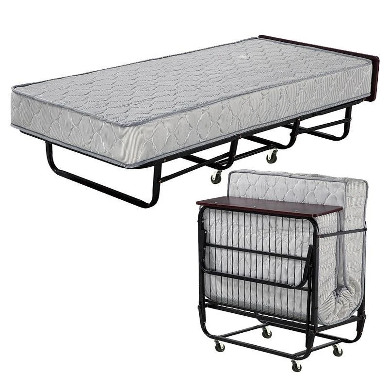 Hotel extra bed folding bed room special temporary lunch break single movable thickened spring pad 1.2 meters