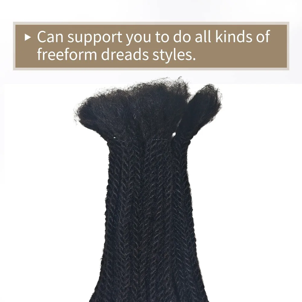 8 cali 10 cali 0,6 cm Afro Kinky Textured Locs Przedłużenia z Włosów Naturalnych 100% Ręcznie Robione Przedłużenia Włosów Damskie Można Farbować od Orientfashion