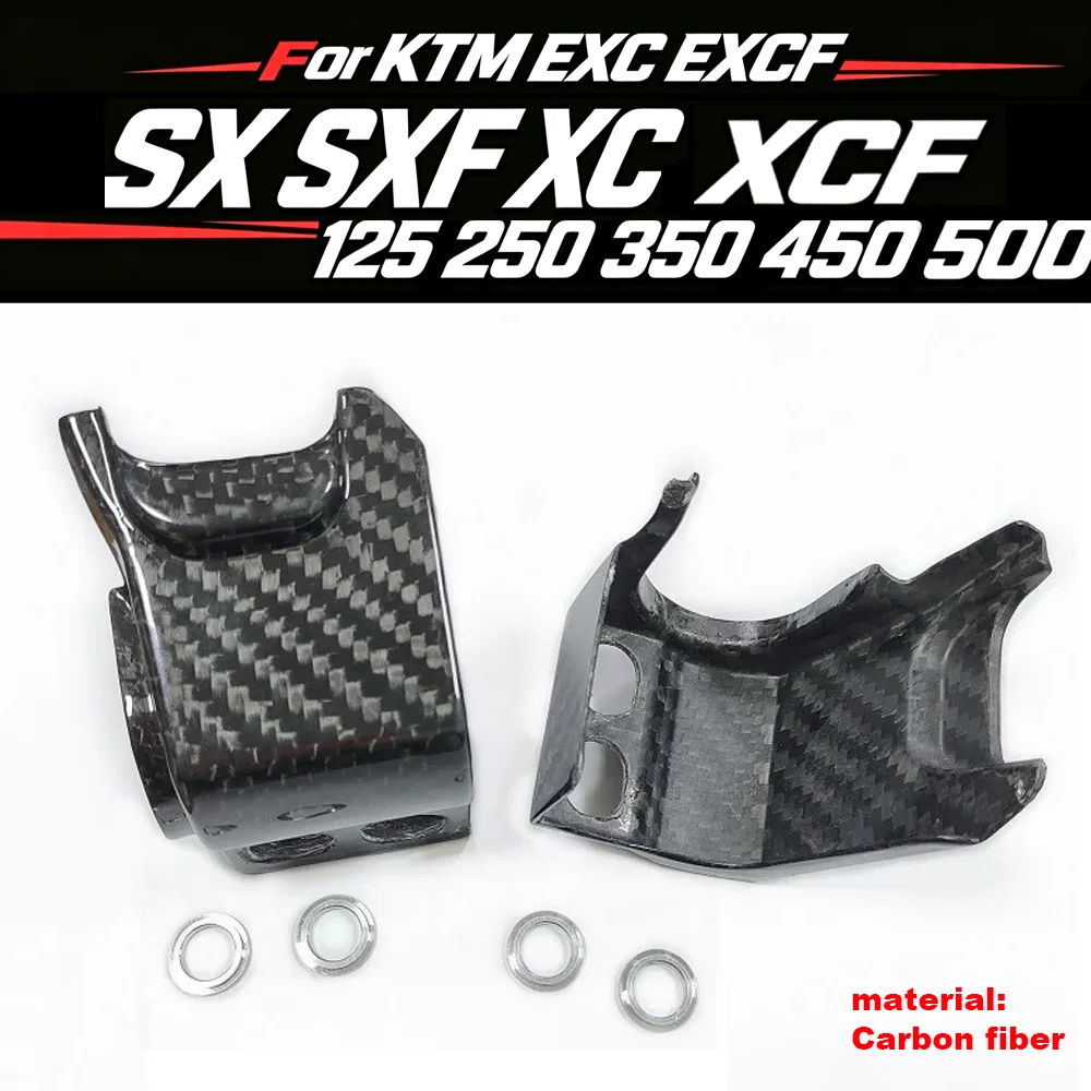 

Carbon Fiber Front Fork Shoe Cover Lower Leg Guard Protector For KTM EXC EXCF SX SXF XC XCF XCW XCFW 125 150 250 300 350 450 500